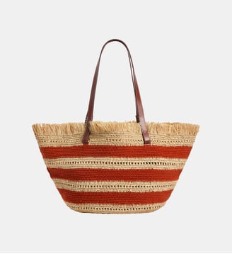 Panier En Raphia Et Coton - Vanessa Bruno - Brique