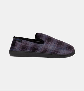 Chaussons Charentaises microvelours semelle ergonomique, mousse à mémoire forme - Isotoner - Gris foncé