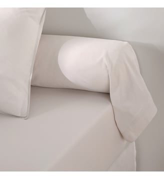 Taie de traversin unie en coton lavé La Redoute Interieurs