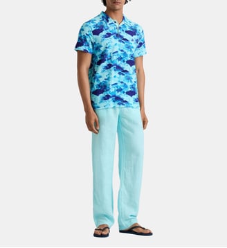 Pantalon large en lin uni - Vilebrequin - Oxygene
