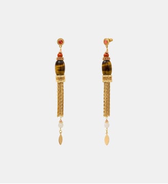 Boucles d'oreilles tiges percées   - Tiki - Satellite - Rose terracotta