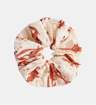 Chouchou Giga Scrunchie Mini Iris dark Orange - La DoubleJ - Orange foncé