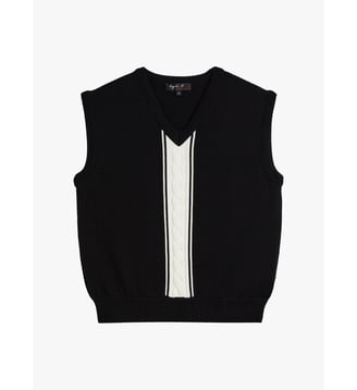 pull en coton torsadé - Agnès b. - Noir