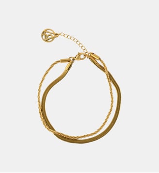 Bracelet chaîne miroir et twistée en acier inoxydable - Balaboosté - Doré