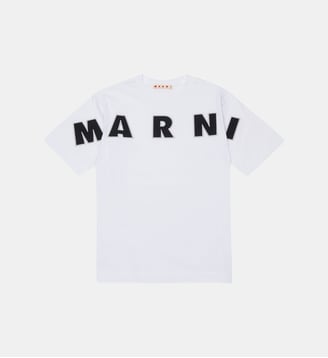 T-shirt avec logo brodé - Marni - Blanc