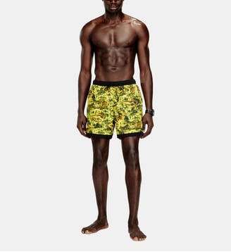 Short de bain style boxeur avec imprimé intégral. - Diesel - Vert
