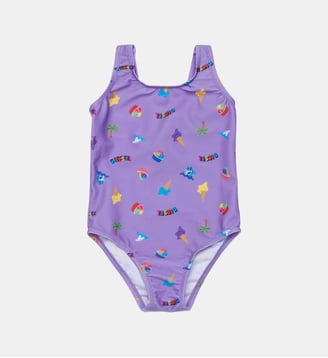 Maillot une pièce avec imprimés allover - Diesel Kids - Violette