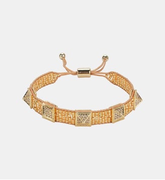Bracelet réglable perles tissées avec charms SILLAGE - Hipanema - Doré