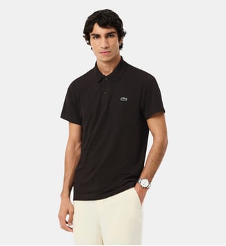Polo regular fit en coton mélangé - Lacoste - Marron buffle