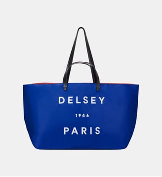 Sac cabas Croisière L signature - Delsey Paris - Bleu et blanc