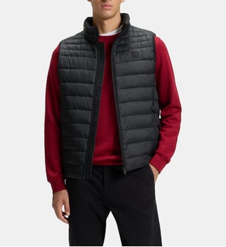 Blouson sans manches droit matelassé - BOSS - Noir