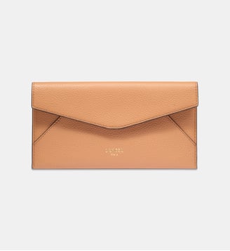 Enveloppe à rabat L en cuir  - Lancel - Marron