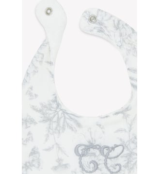 Bavoir - Imprimé inspiration Toile de Jouy  T1 - Tartine Et Chocolat - Gris clair
