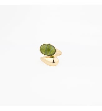 Bague cabochon vert - Balaboosté - Vert