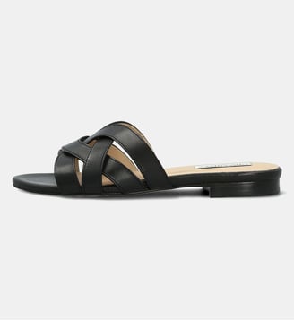 Sandale mule rambuteau - cuir lisse - Charles Kammer - Noir