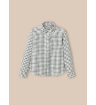 Chemise à carreaux Tattersall - Cyrillus - Carreaux bleu