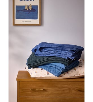 Couvre-lit coton piqué - Cyrillus - Bleu