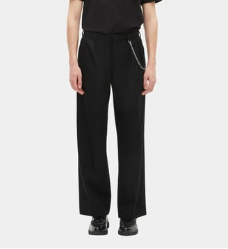 Pantalon en laine coupe large - The Kooples - Noir