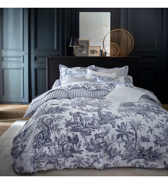 Housse De Couette 4 Continents - Anne de Solène - Bleu foncé