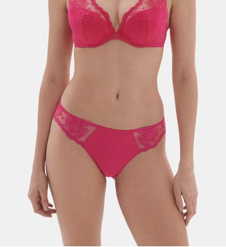 Slip Intrigue en dentelle - Simone Pérèle - Rose