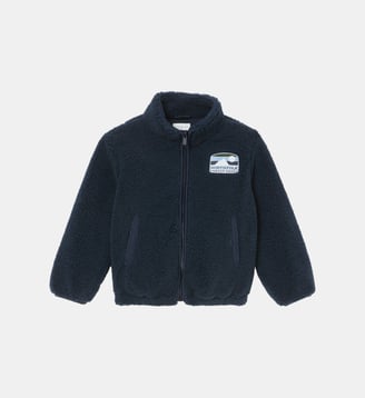 Cardigan zippé en sherpa - Cyrillus - Marine