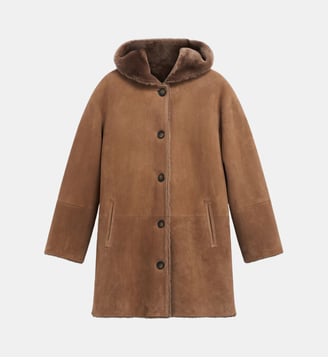 Peau lainée à capuche - FLORA - Gerard Darel - Camel