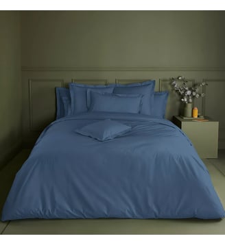 Housse de couette percale de coton - Garnier Thiebaut - Denim