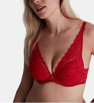 Soutien gorge Plunge foulard - Aubade - Rouge