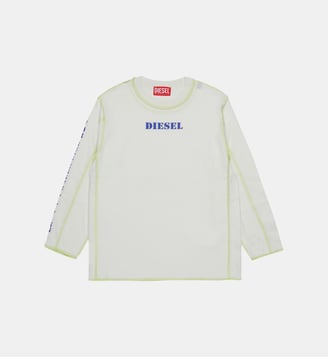 T-shirt à manches longues en coton mélangé avec imprimé DIESEL Diesel Kids