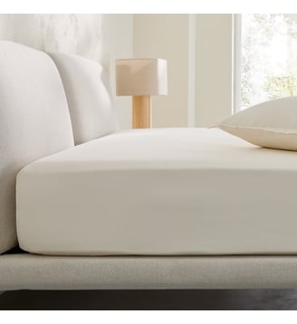 Drap-housse satin de coton lavé 200 fils, bonnet 30 cm AM.PM