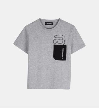 T-shirt à manches courtes - Karl Lagerfeld Kids - Gris clair chiné