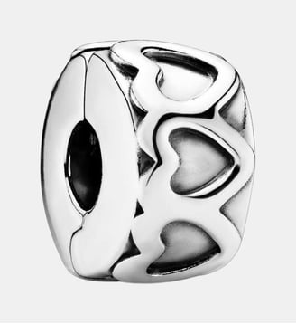 Charm Clip Couronne de Cœurs - Pandora - Argenté