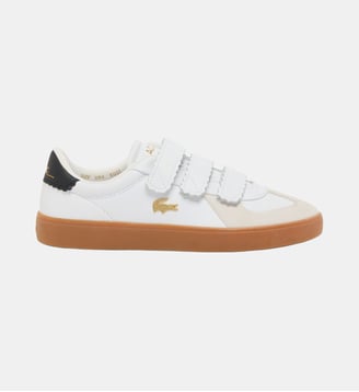Sneakers Baseshot Pro Strap femme en cuir - Lacoste - Blanc et noir