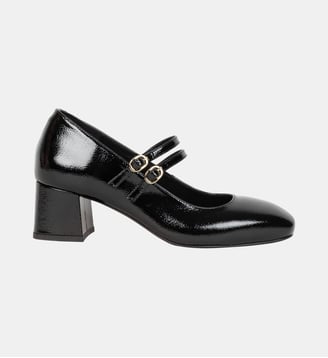 Babies Bettany Cuir Verni Froissé - Bobbies - Noir