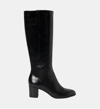 Bottes en cuir marron à talon - LIZZIE - Pablo - Noir