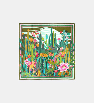 Foulard Medium à motifs CACTUS - Wild - Vert