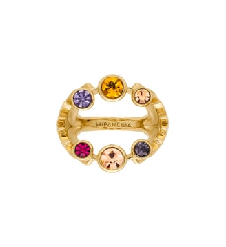 Bague avec cabochon central et zircon effet diamant BEMOL - Hipanema - Rose