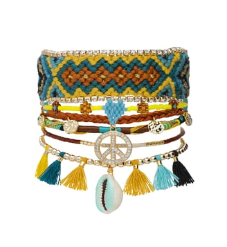 Bracelet manchette multiliens PEACEMAKER - Hipanema - Ocre