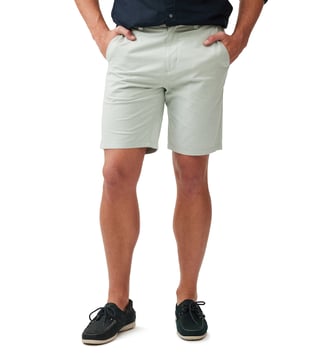 Short droit en coton stretch Gunn, 23 cms - Rodd & Gunn - Sage