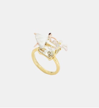 Bague Ballerine, Fleur de Lys et pierre facettée - Les Néréides - Multicolore