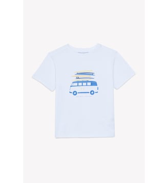 T-shirt -  coton imprimé surf - Tartine Et Chocolat - Blanc