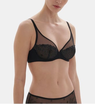 Soutien-gorge avec armatures Delice à broderies - Simone Pérèle - Noir gem