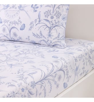 Drap housse en satin - Yves Delorme - Céleste