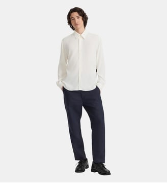 chemise Andy en coton  blanc - Agnès b. - Blanc lys