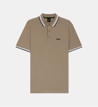 Polo Paddy en piqué de coton  - BOSS - Brun clair