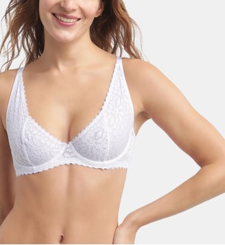 Soutien-gorge emboîtant en dentelle avec armatures Daily Dentelle - Dim - Blanc