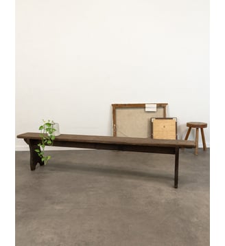 Banc en sapin Antoine N°454- Produit chiné - Debongout - Bois foncé