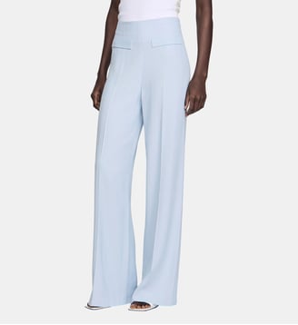 Pantalon de costume rayures strassé - Sandro - Bleu ciel