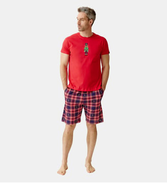Pyjashort en jersey de coton léger - Léon - Arthur - Rouge