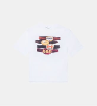 T-shirt avec imprimé et logo - Dsquared2 - Blanc